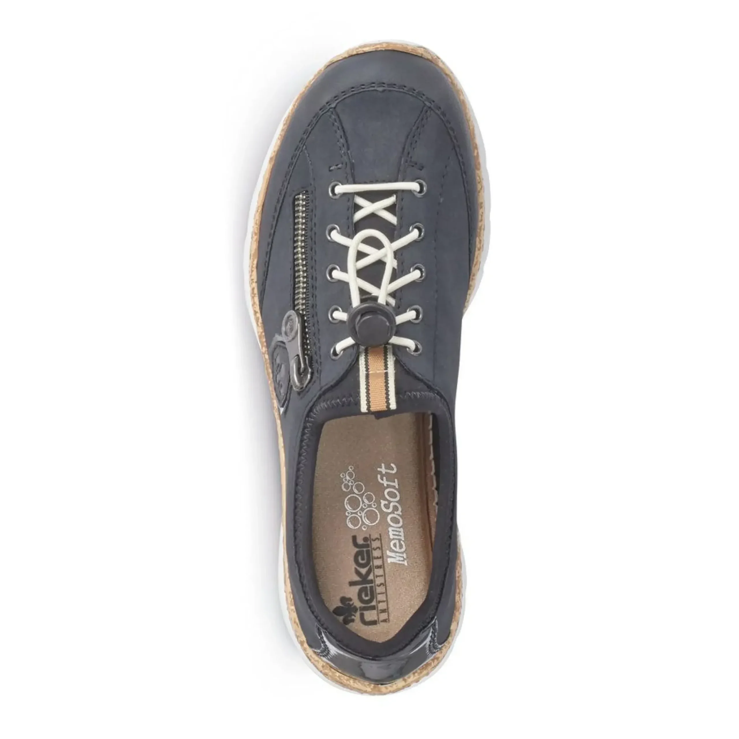 New Rieker New York Navy Slip-On Bungee Sneaker