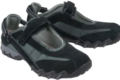 Clearance Allrounder Niro Black Suede Grey Closed Mesh Mary Jane Sneaker