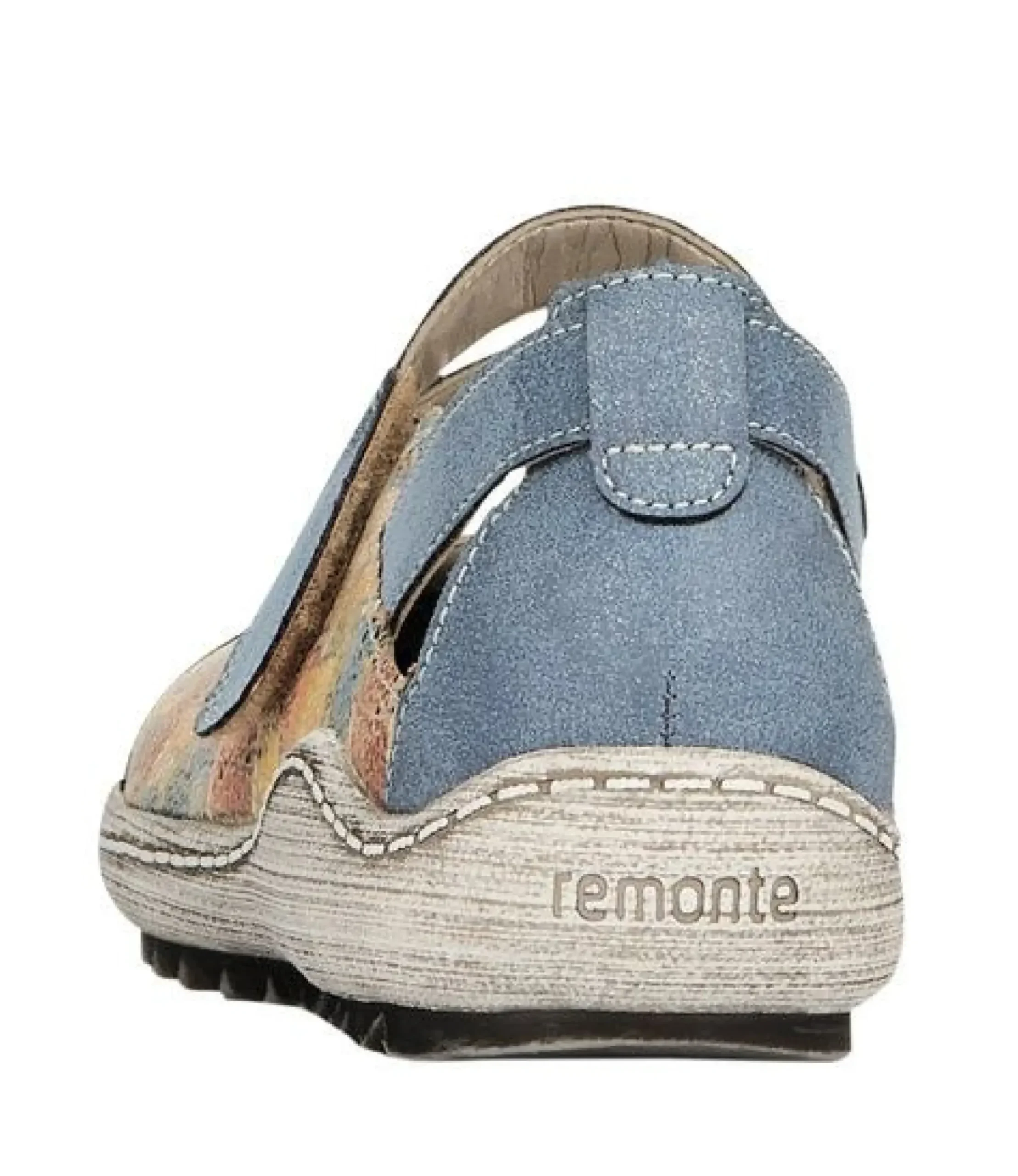 Sale Remonte Odense Blue Multicolour Mary Jane Flat Shoe