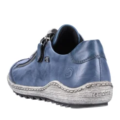 Sale Remonte Ottawa Blue Leather Lace-Up Sneaker