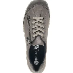 Best Remonte Ottawa Grey Leather Lace-Up Sneaker