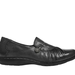 Hot Cobb Hill Paulette Black Slip-On Flat