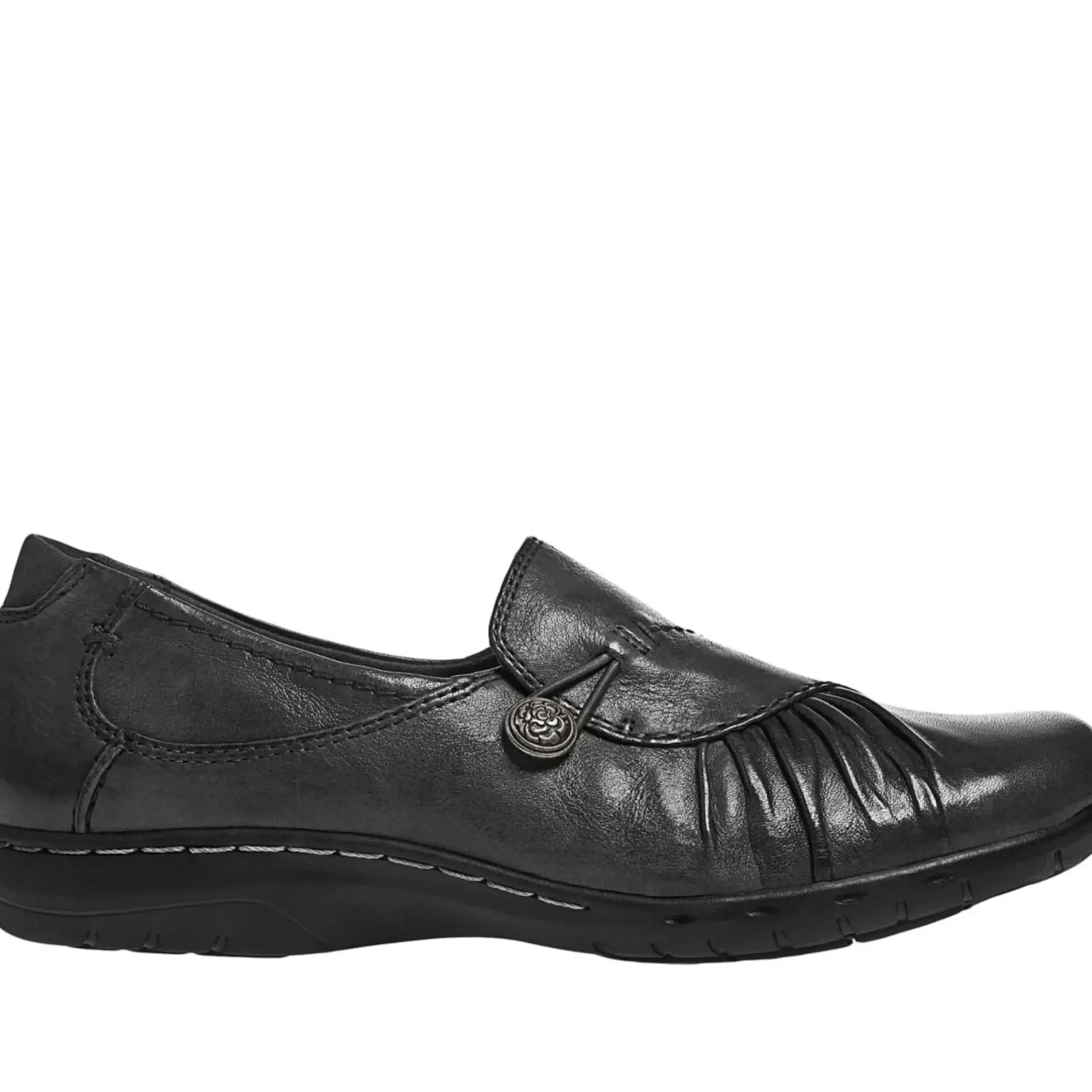 Hot Cobb Hill Paulette Black Slip-On Flat