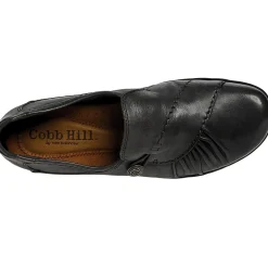 Hot Cobb Hill Paulette Black Slip-On Flat
