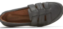 Sale Cobb Hill Penfield Black Strappy Slip-On Fisherman Sandal