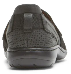 Sale Cobb Hill Penfield Black Strappy Slip-On Fisherman Sandal