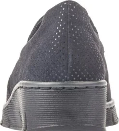 Clearance Rieker Pisa Navy Silver Polka Dot Slip-On Wedge Loafer