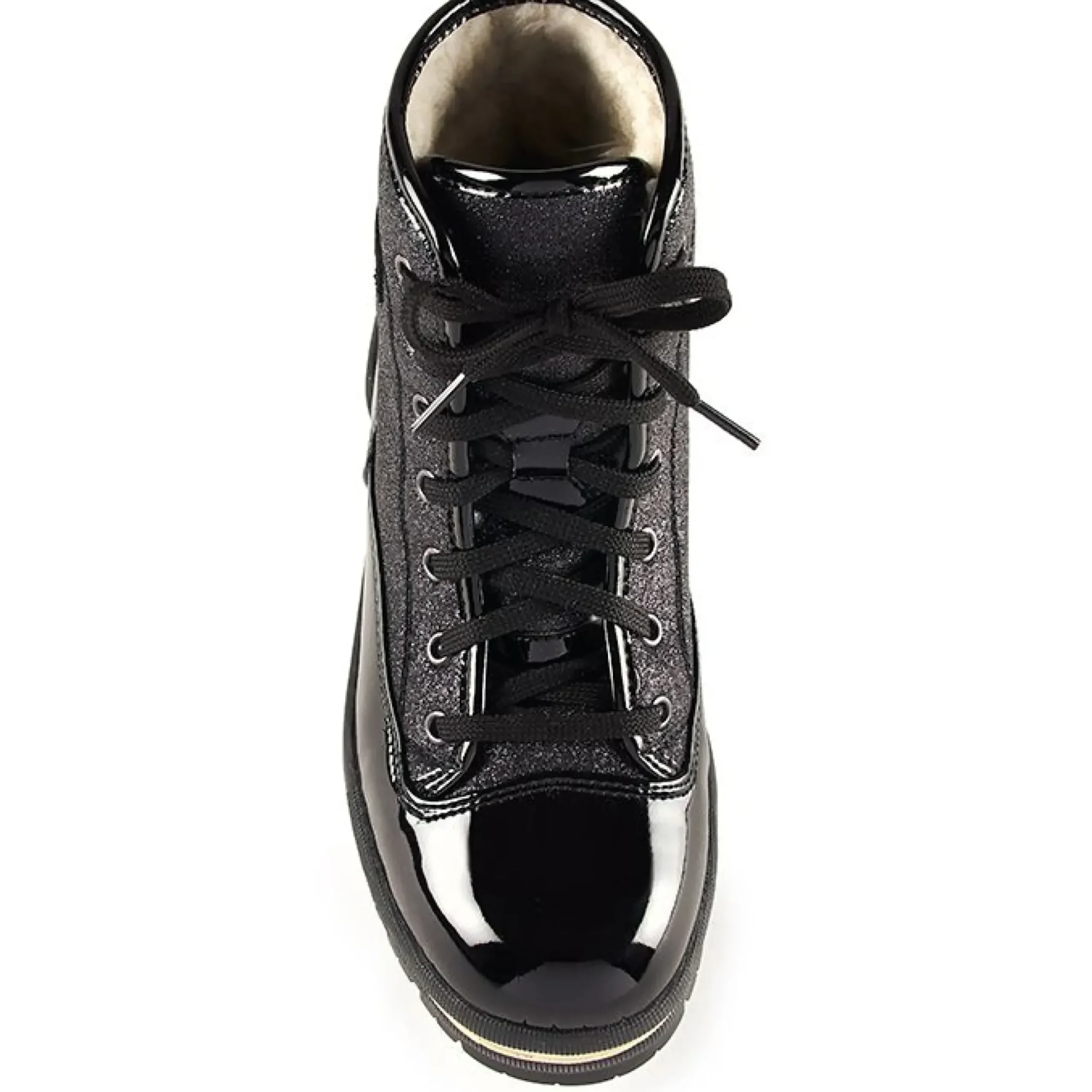 Sale Olang Pop Black Glitter Lace-Up Winter Boot
