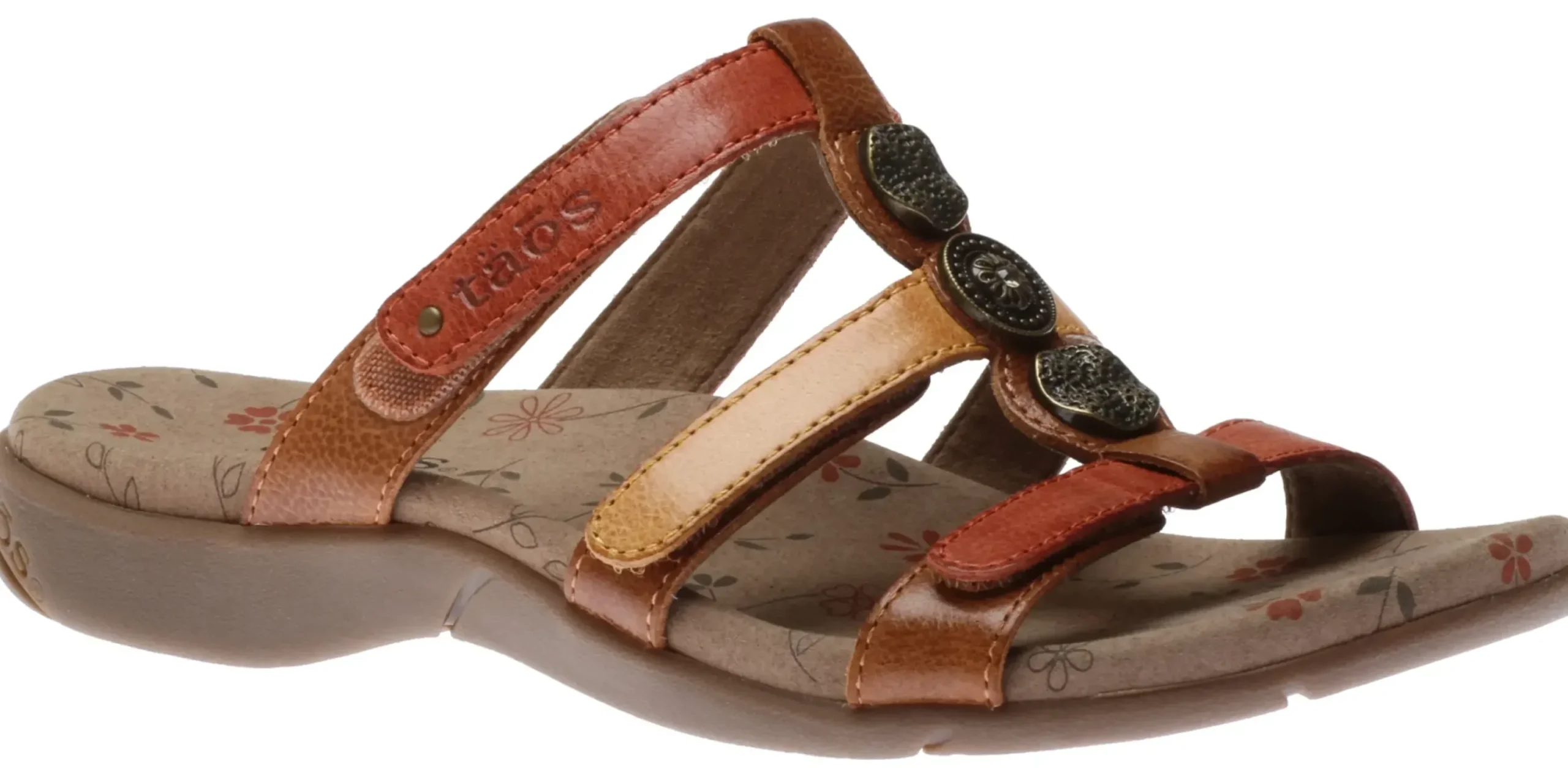 Taos Prize 3 Harvest Multicolour Leather Slide Sandal