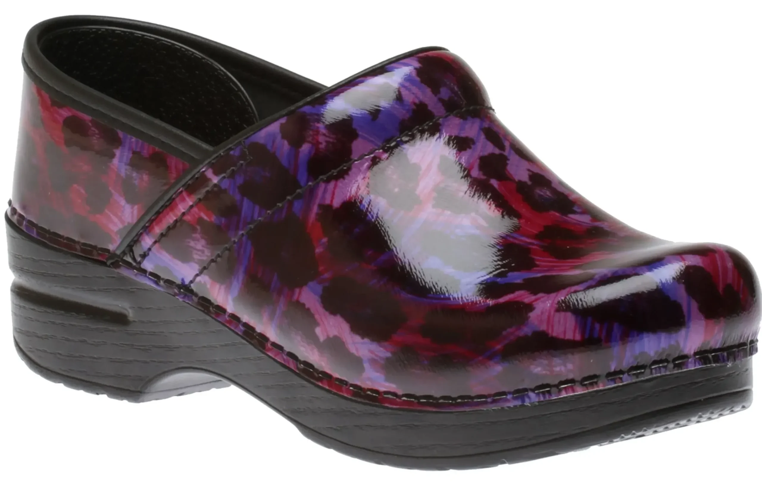 Dansko Professional Painted Leopard Patent Clog