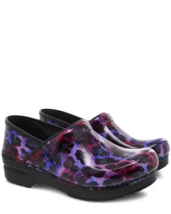 Dansko Professional Painted Leopard Patent Clog