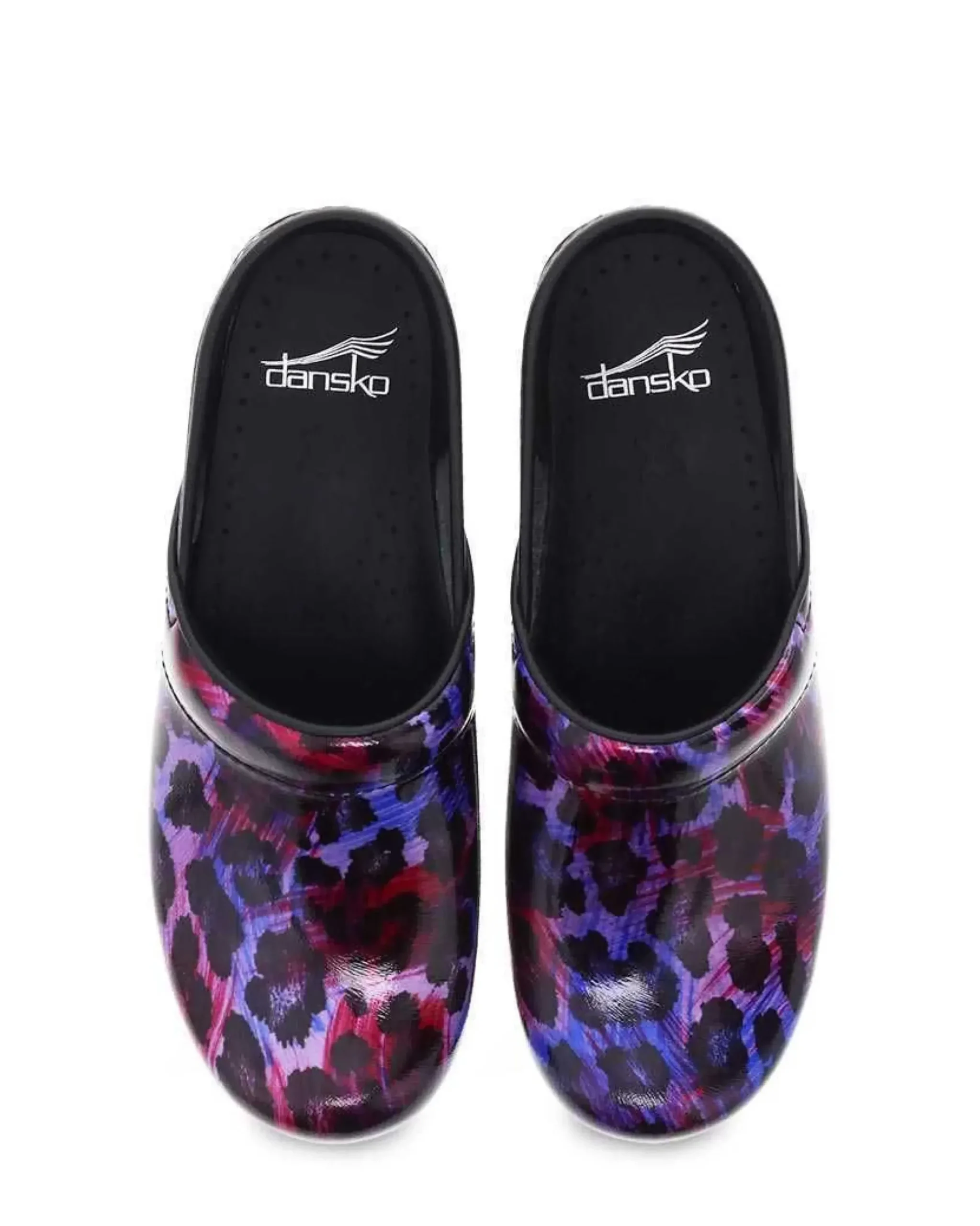 Dansko Professional Painted Leopard Patent Clog
