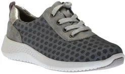 Online Relife R4048 Light Blue Polka Dot Lace-Up Walking Shoe
