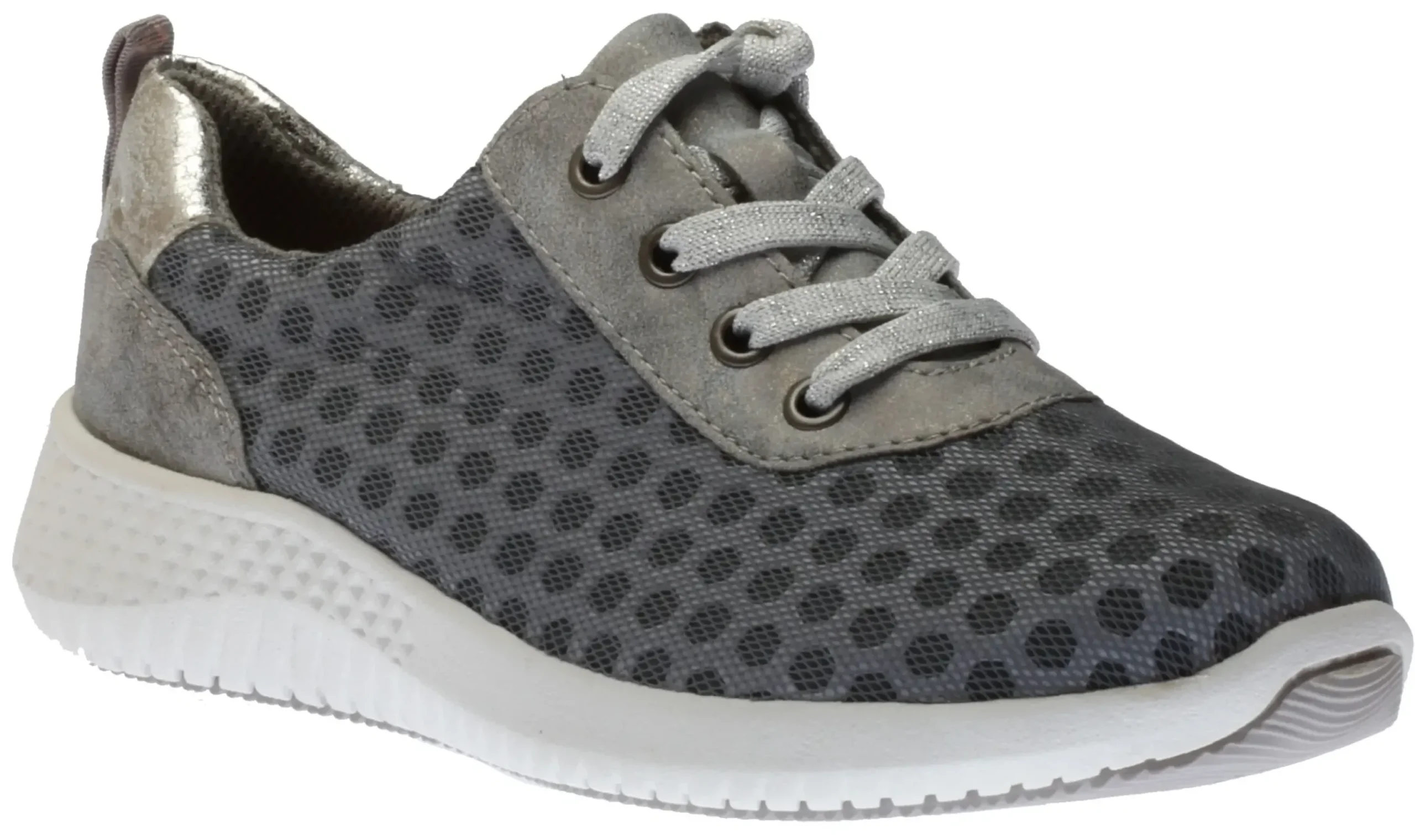 Online Relife R4048 Light Blue Polka Dot Lace-Up Walking Shoe