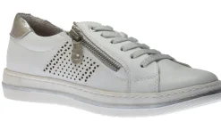 Outlet Relife R4042 White Silver Lace-Up Sneaker