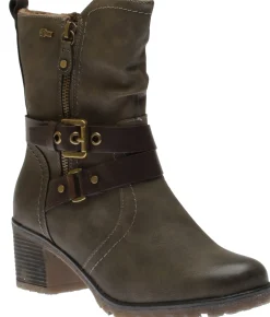 Online Relife R5028 Zip Boot Khaki