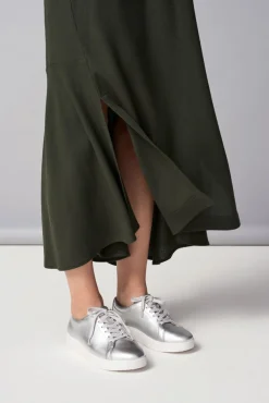 New Fit Flop Rally Silver Leather Sneaker