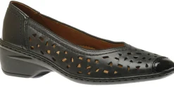 Best Jenny by Ara Rashida Navy Perforated Leather Low Heel Pump