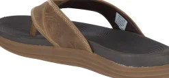 Online Sperry Regatta Brown Leather Water Thong Sandal