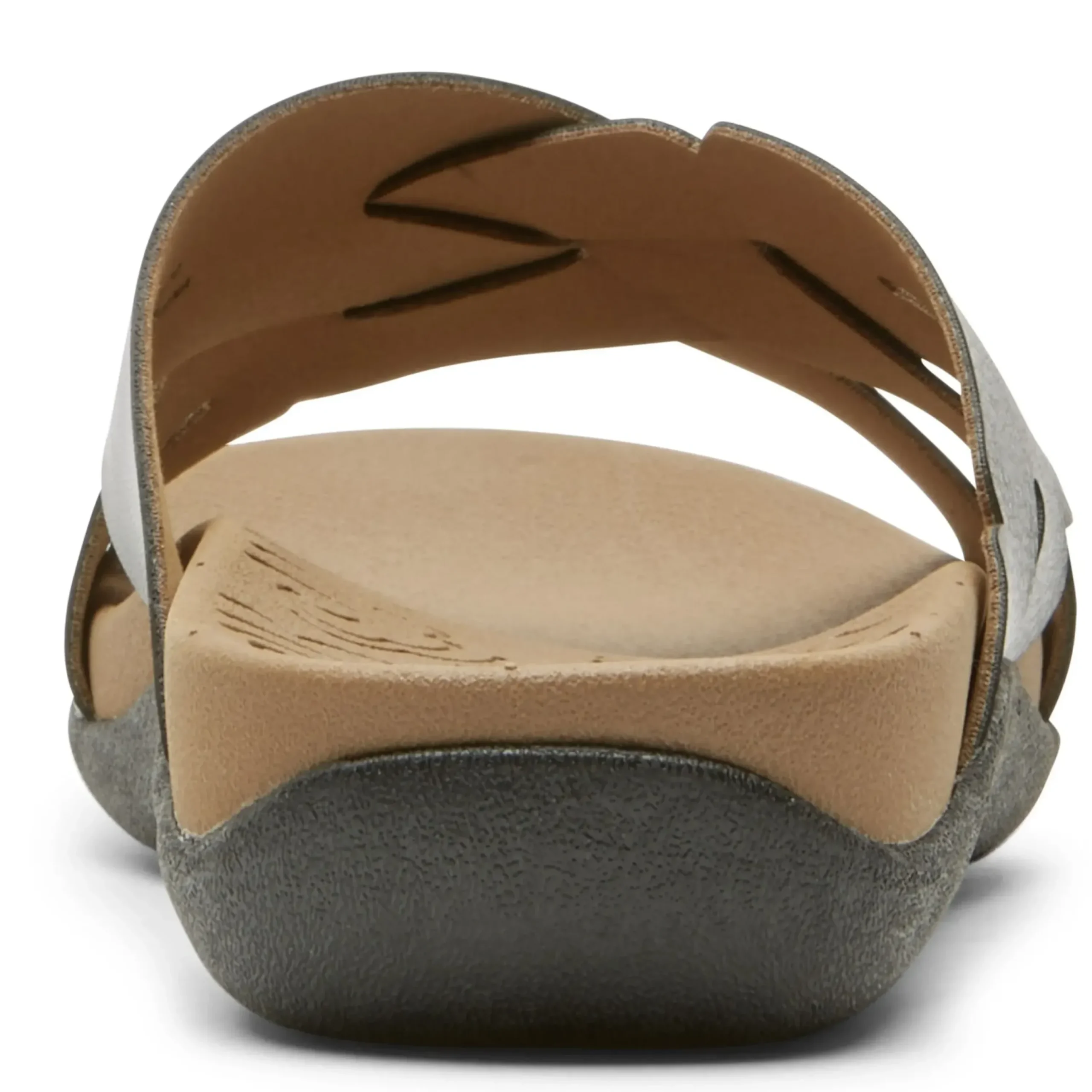 Hot Rockport Ridge Woven Black Leather Slide Sandal