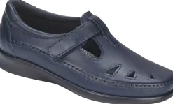 Hot SAS Shoes Roamer Navy Leather Slip-On Loafer