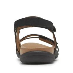 New Cobb Hill Rubey Black Three Strap Sandal