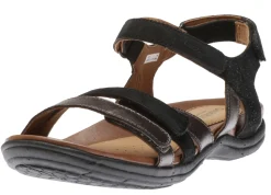 New Cobb Hill Rubey Black Three Strap Sandal
