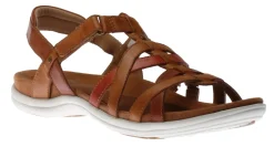 Discount Cobb Hill Rubey Woven Tan Brown Leather Sandal