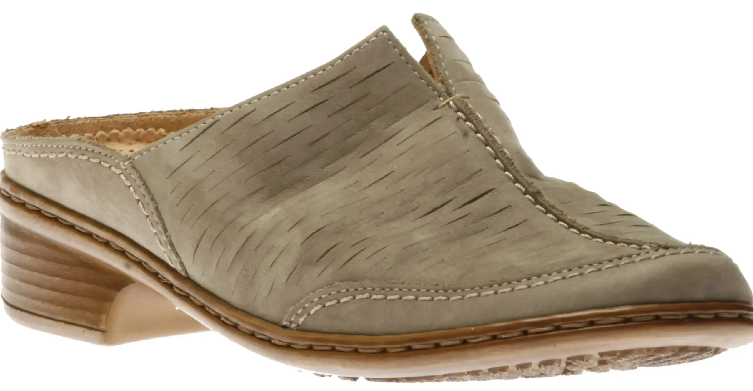 Hot Jenny by Ara Ruffina Grigio Beige Nubuck Leather Clog