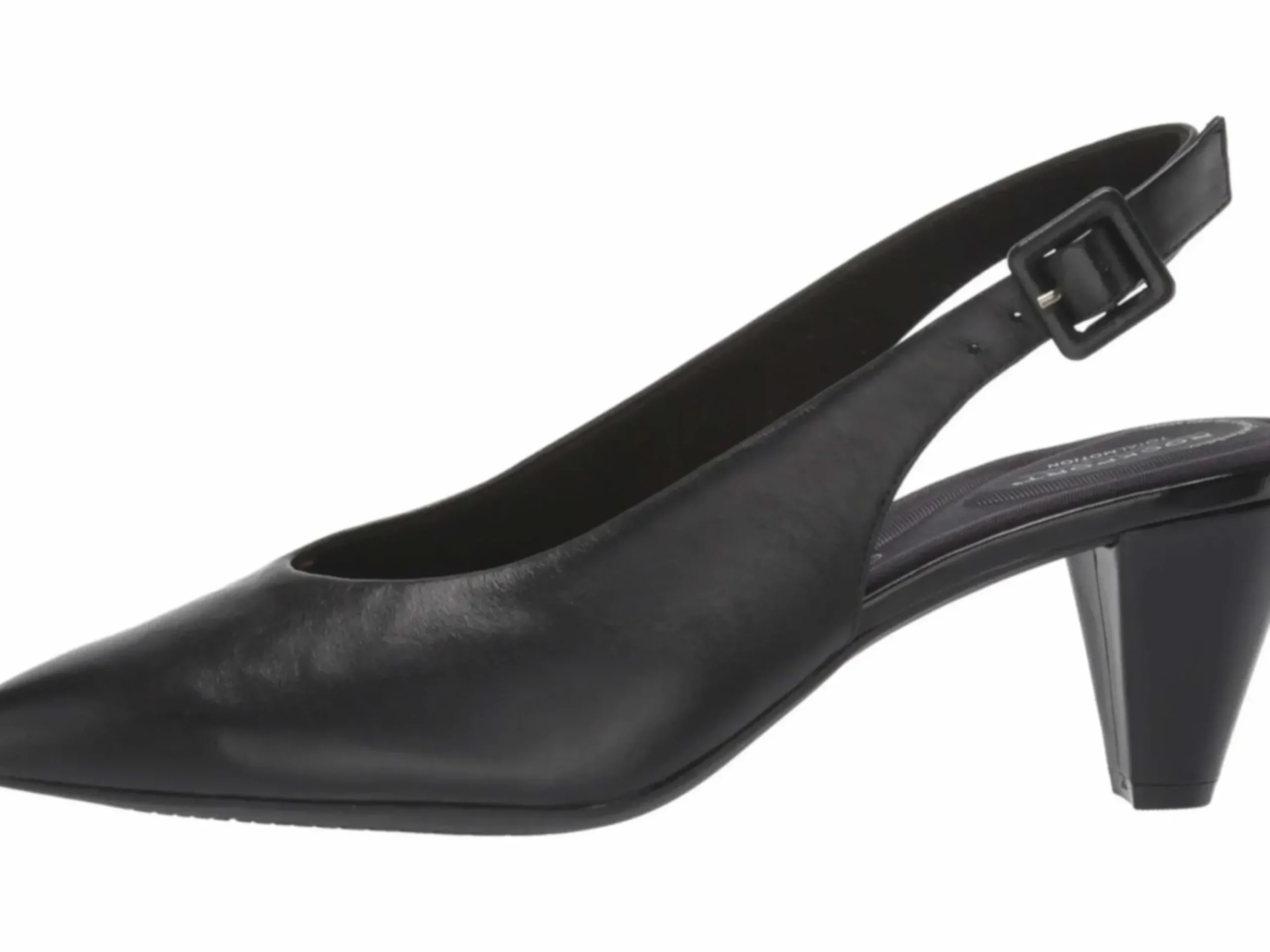 Rockport Saleya Black Leather Dress Slingback Pump