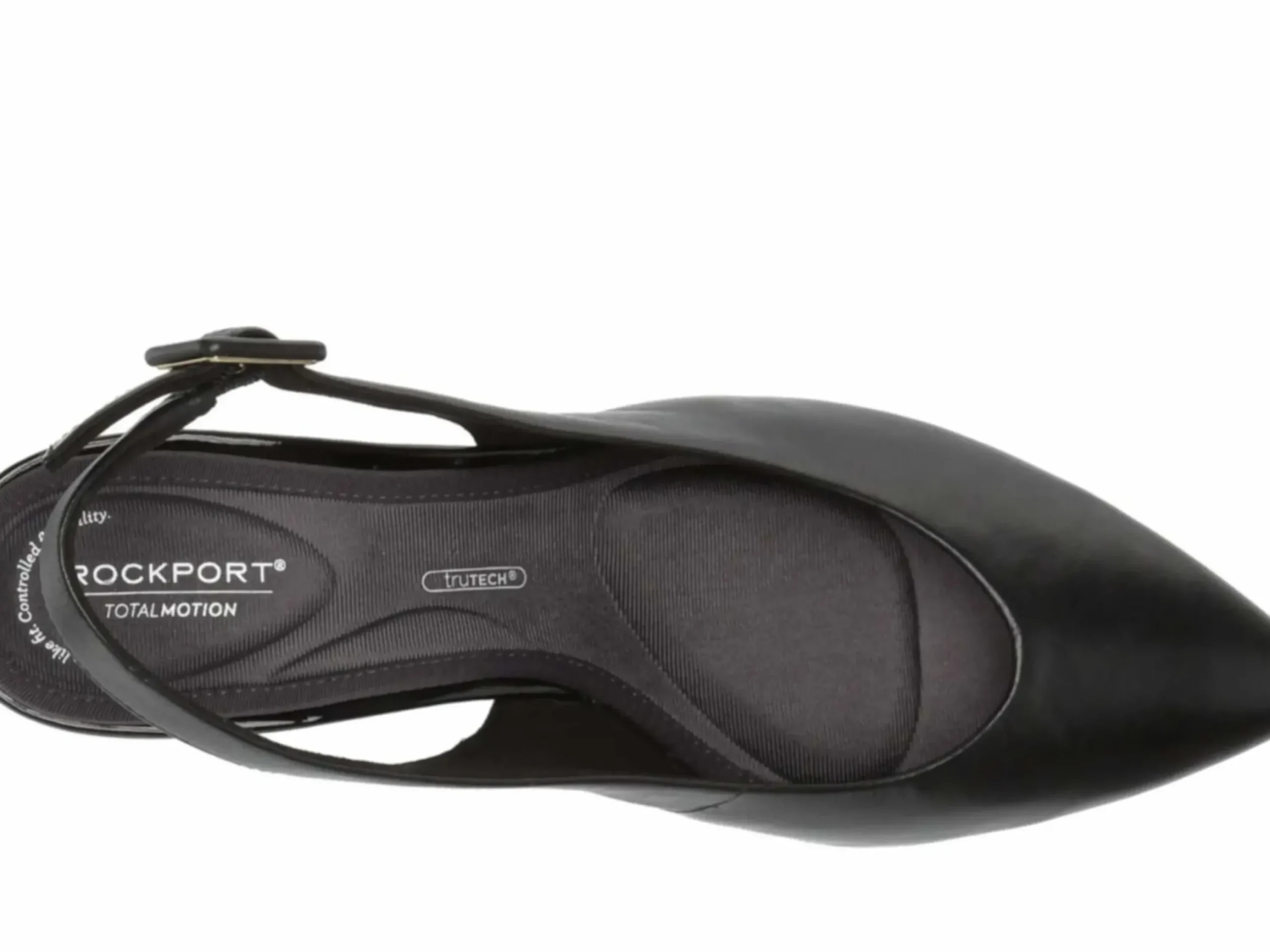Rockport Saleya Black Leather Dress Slingback Pump