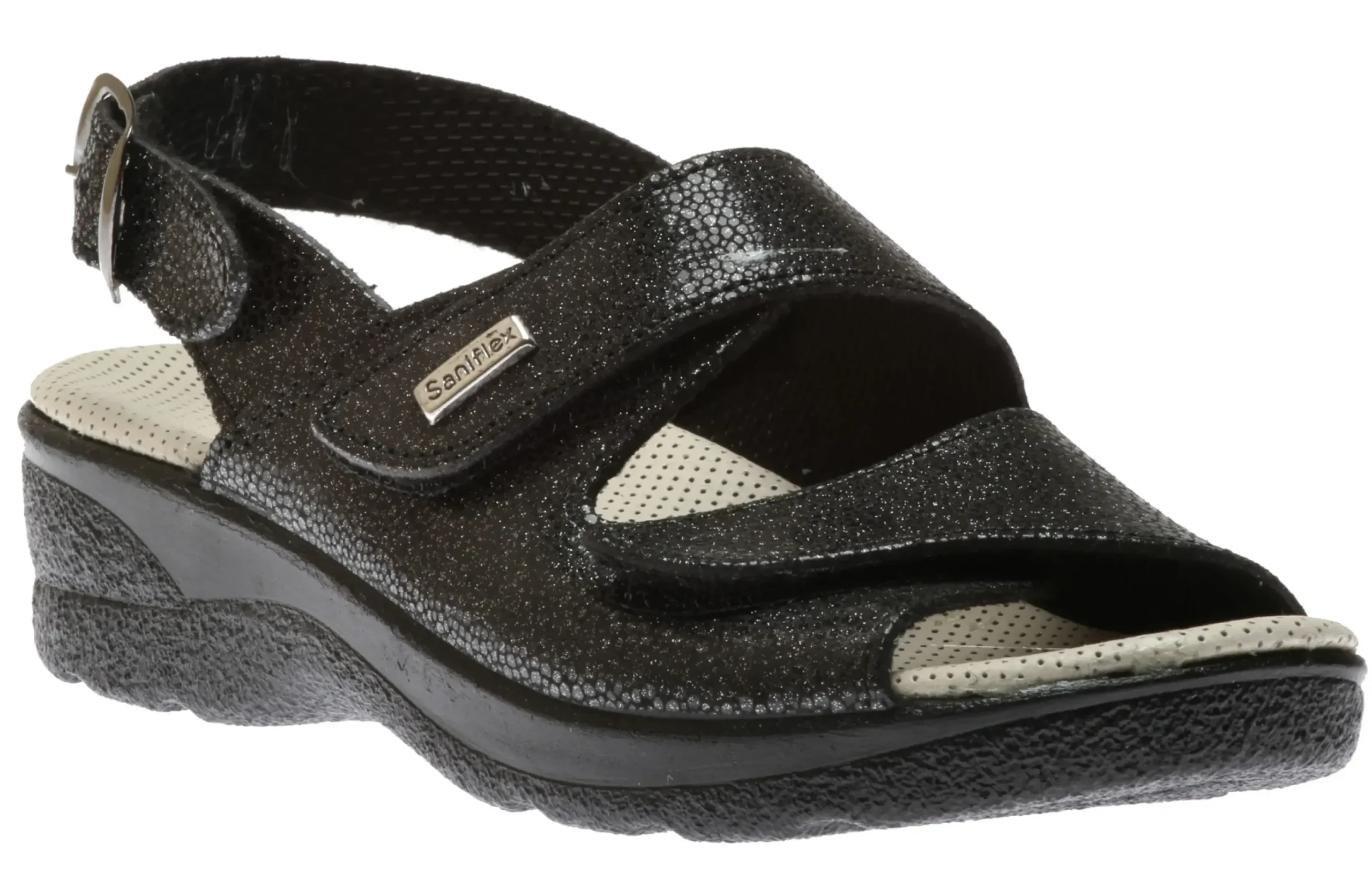 Discount Lady Diana Sandal Velcro Black