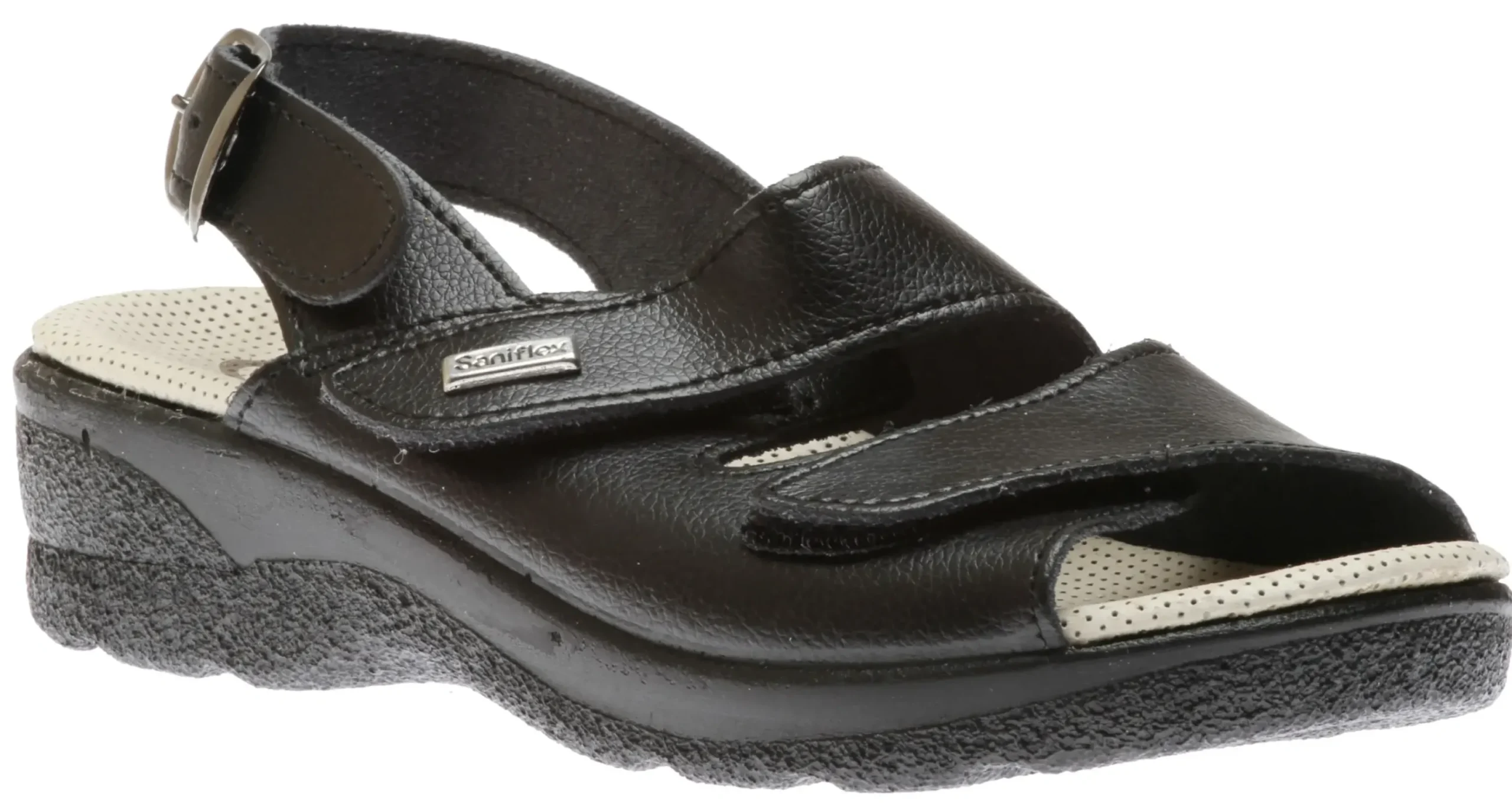 Online Lady Diana Sandal Velcro Black