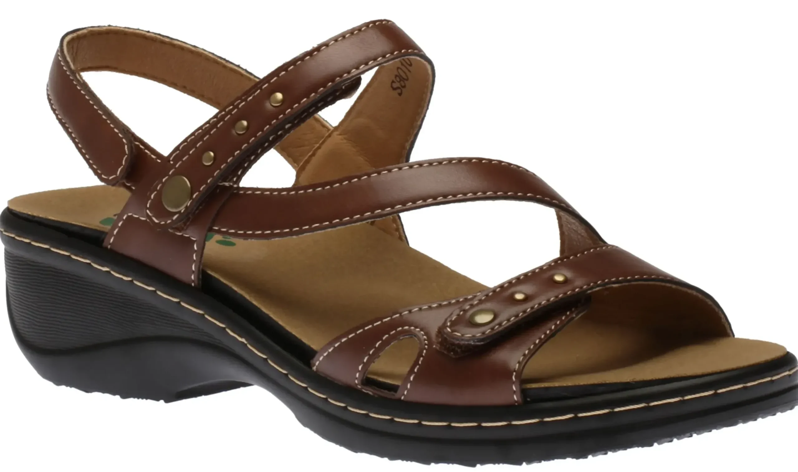 Online Ortho Flex Sandal Velcro Brown