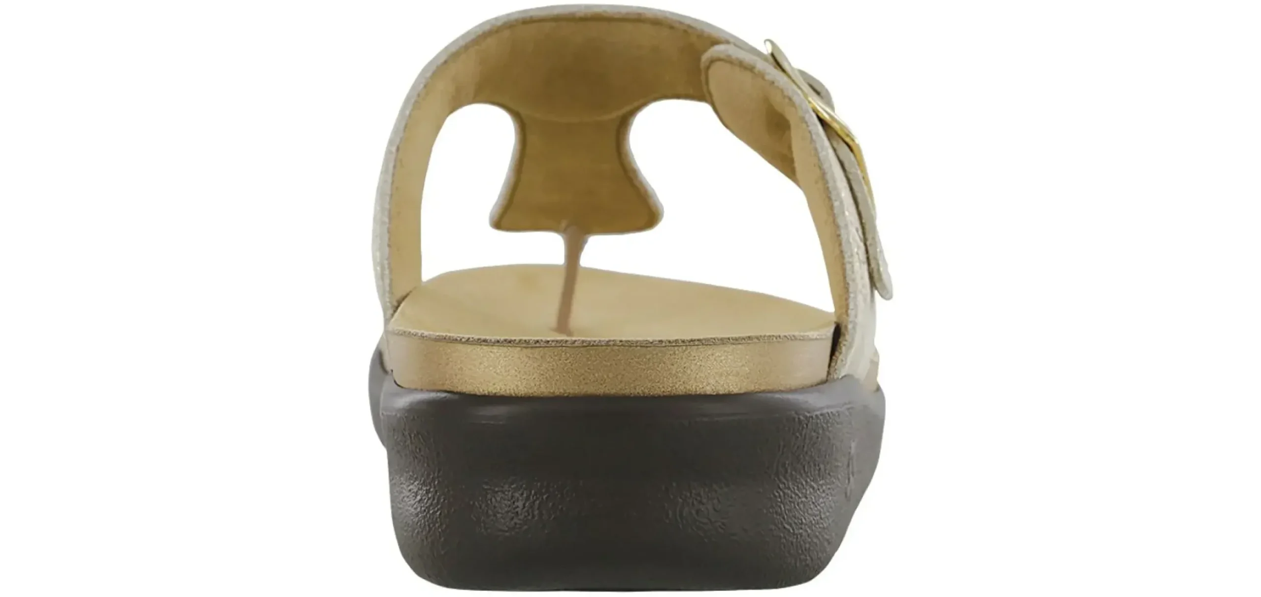 Clearance SAS Shoes Sanibel Shiny Gold Thong Sandal