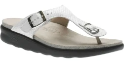 Online SAS Shoes Sanibel White Snake Thong Sandal