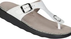 Online SAS Shoes Sanibel White Snake Thong Sandal