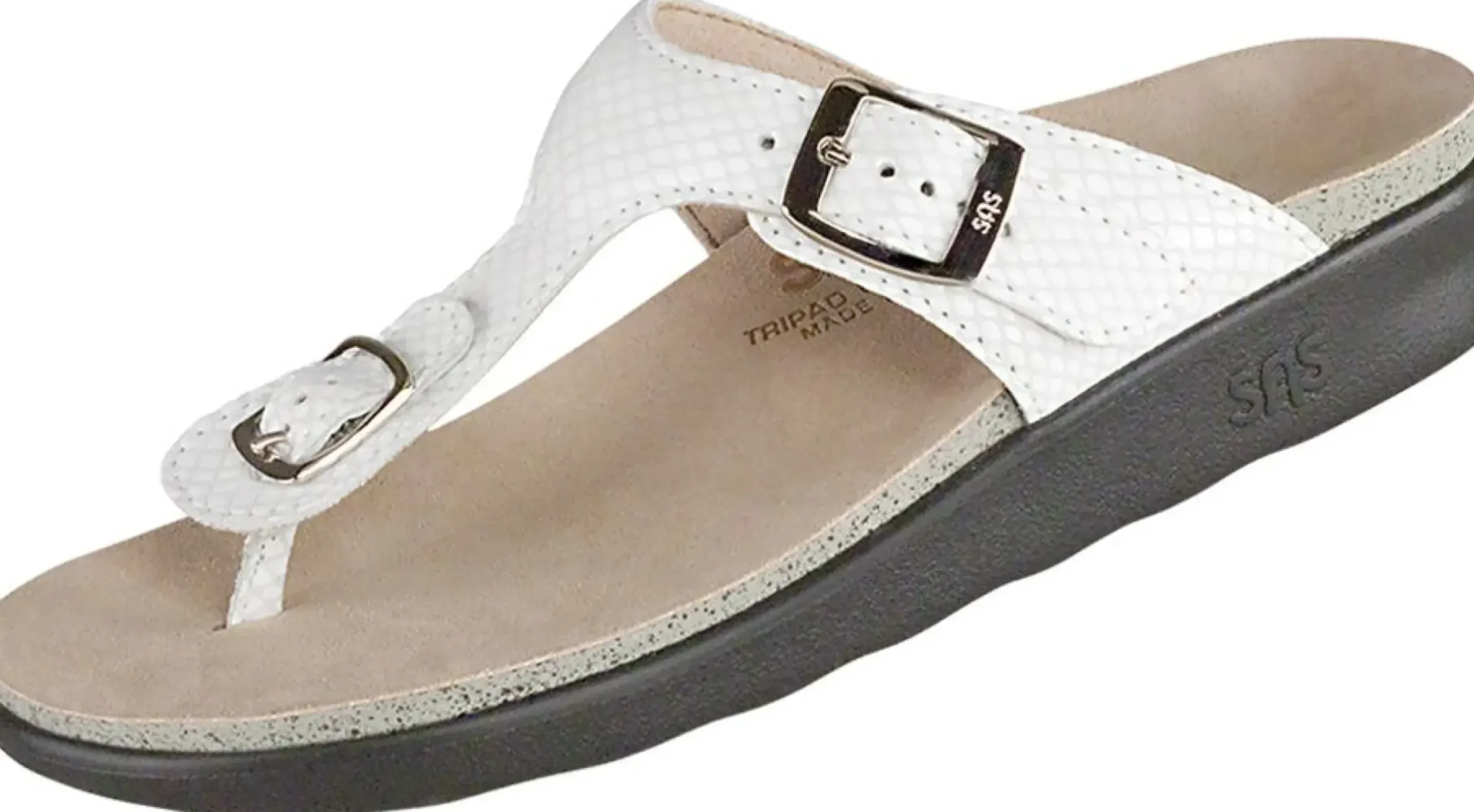 Online SAS Shoes Sanibel White Snake Thong Sandal