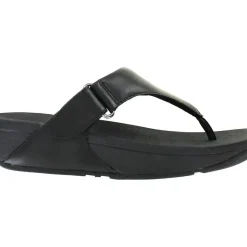 Outlet Fit Flop Sarna Black Leather Thong Sandal