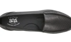 SAS Shoes Savvy Black Leather Slip-On Loafer