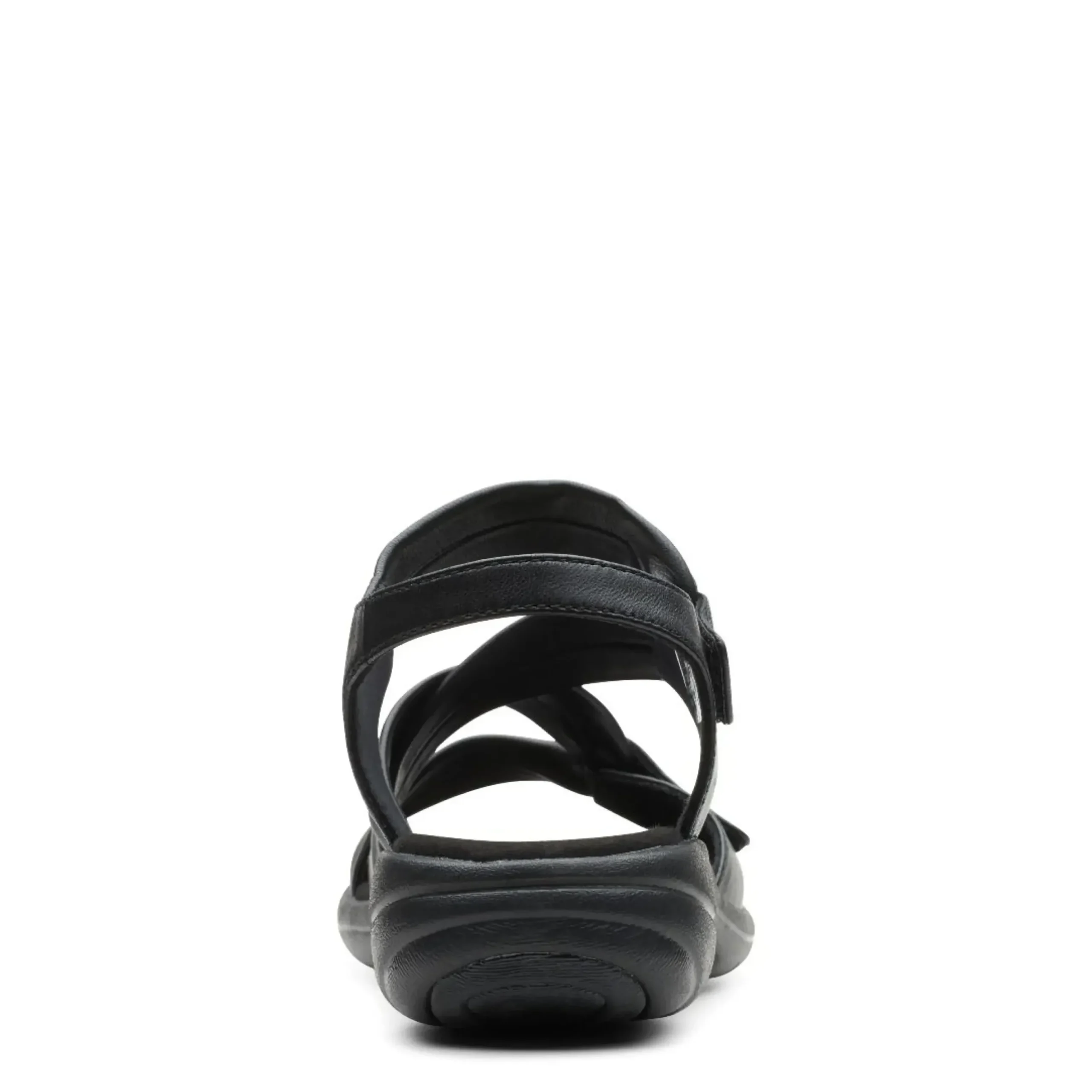 Hot Clarks Saylie Moon Black Leather Sandal