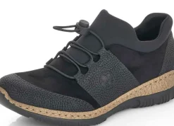 Best Rieker Scuba Black Slip-On Bungee Sneaker