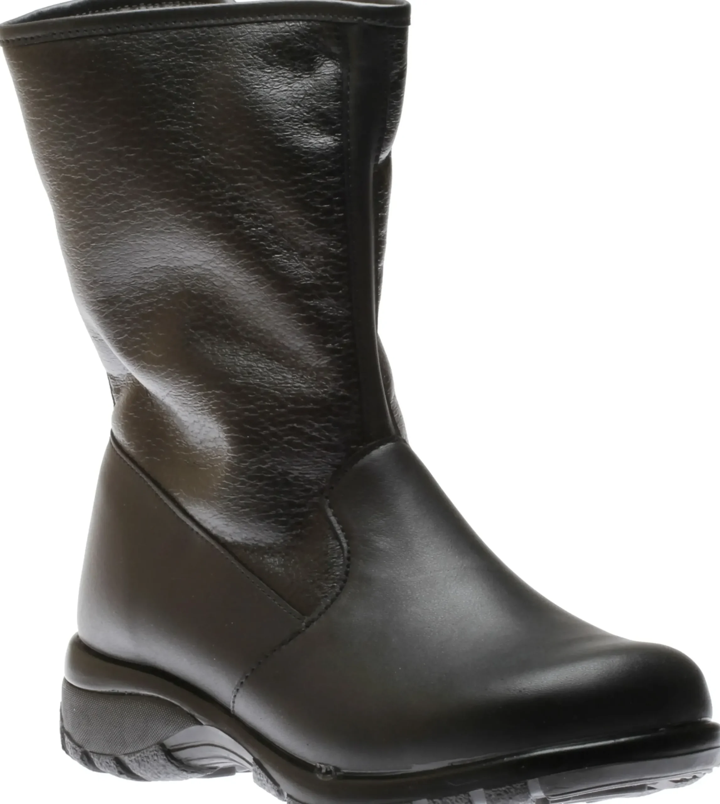 Online Toe Warmers Shield Black Leather Mid-Calf Winter Boot