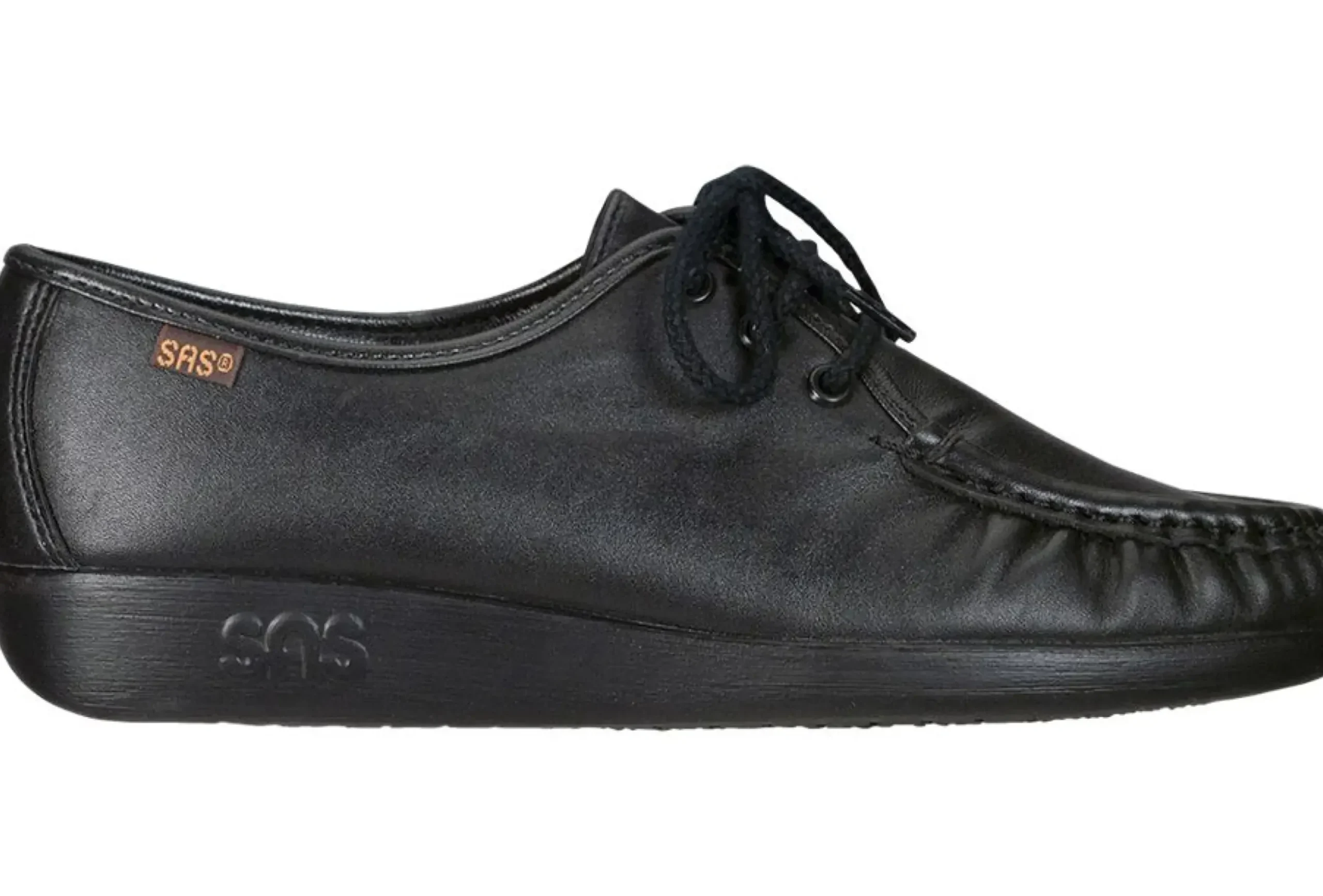 Online SAS Shoes Siesta Black Leather Lace-Up Loafer