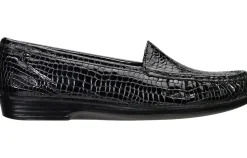 SAS Shoes Simplify Black Croc Slip On Loafer
