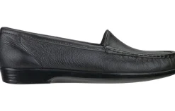 Clearance SAS Shoes Simplify Black Leather Slip On Loafer
