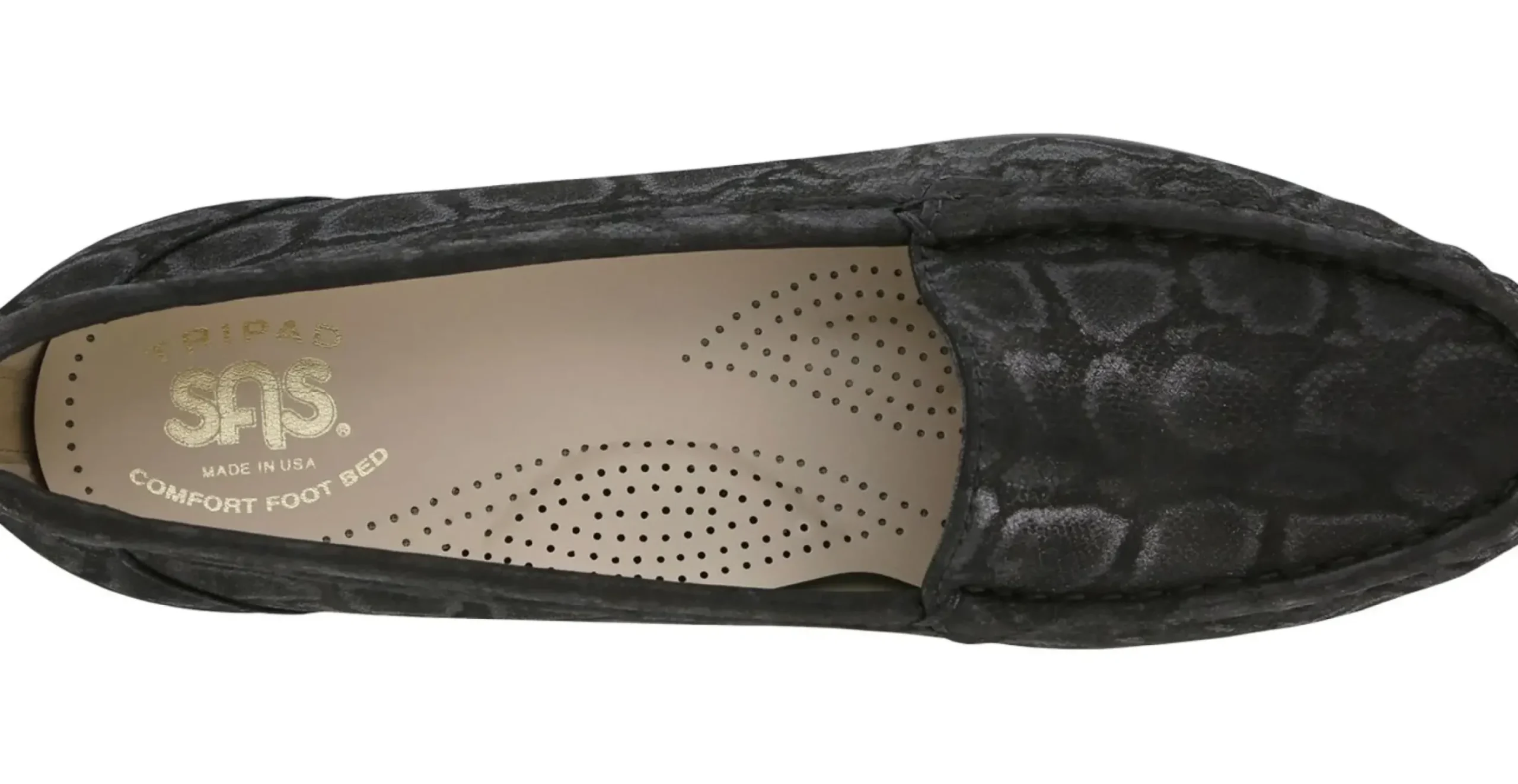 Sale SAS Shoes Simplify Black Nero Snake Slip On Loafer