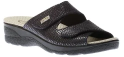 Online Lady Diana Slide 2 Blue Double Strap Slide Wedge Sandal