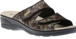 Clearance Lady Diana Slide 2 Nero Black Double Strap Slide Wedge Sandal
