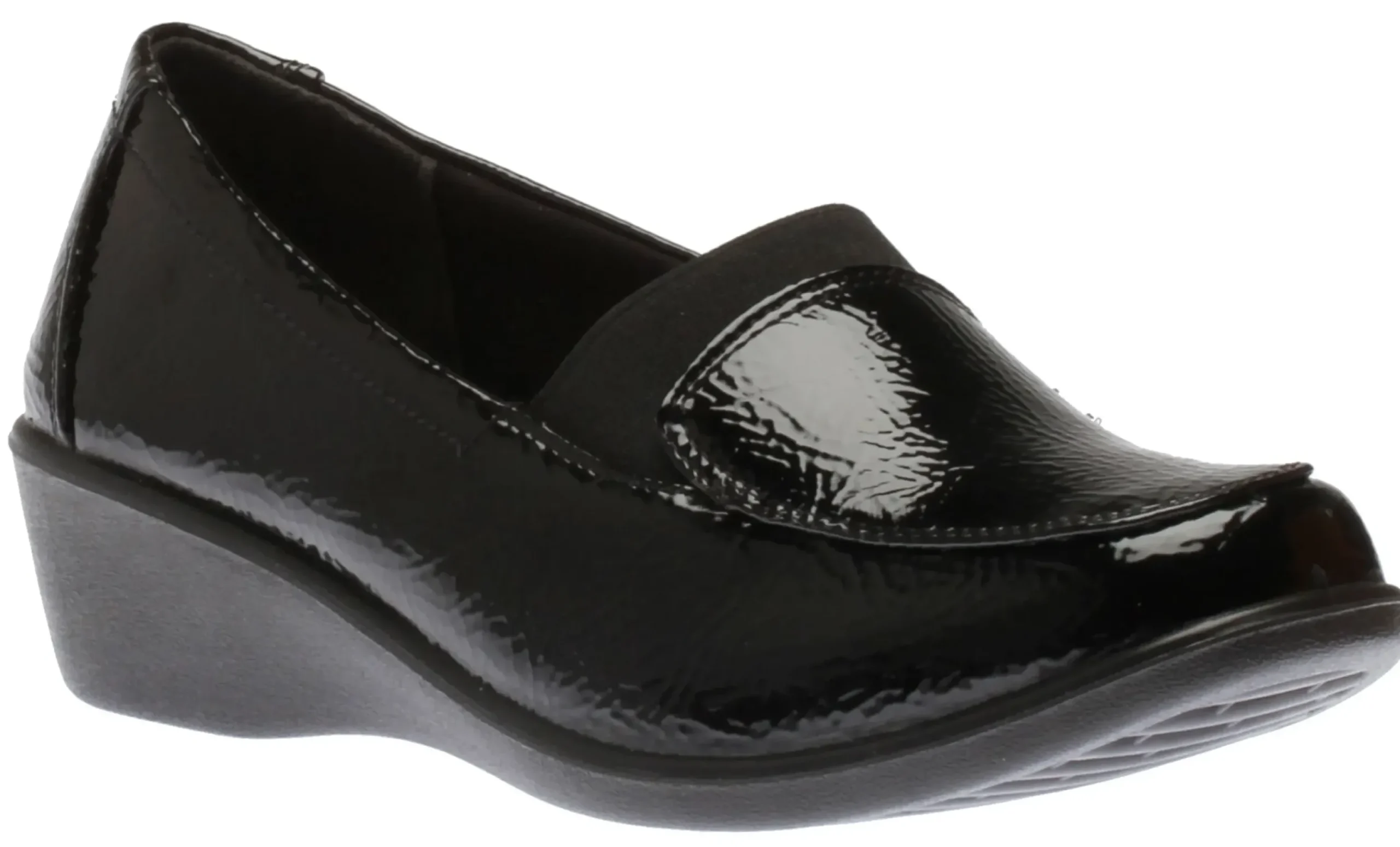 Outlet Stefannia Italy Slip On Black Patent